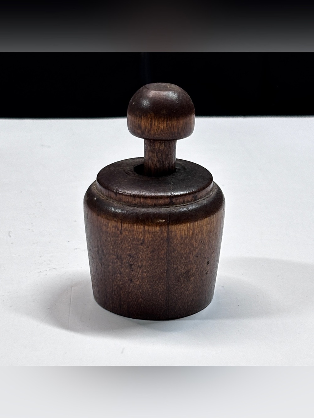 Vintage Primitive 2.75" Wooden Butter Pat Stamp Mold Press Pineapple Countrycore